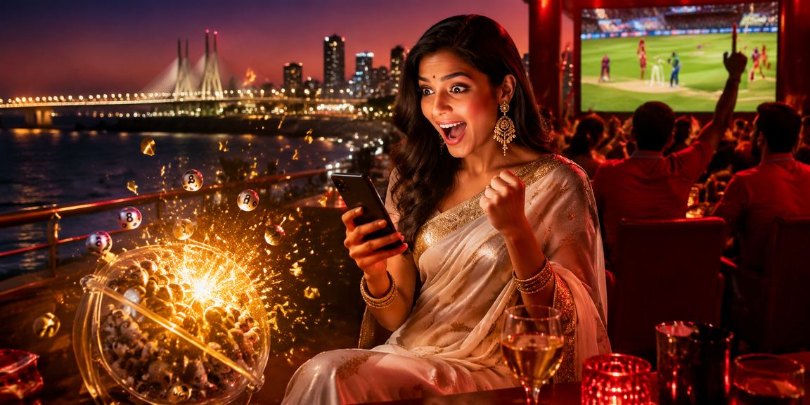 VIP cricket betting lounge in Mumbai with modern saree fashion